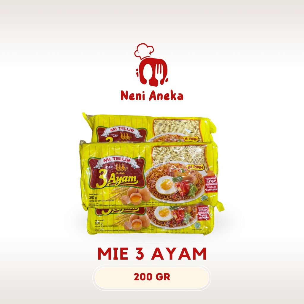 

Mie Telur 3 Ayam Kuning - 200gr