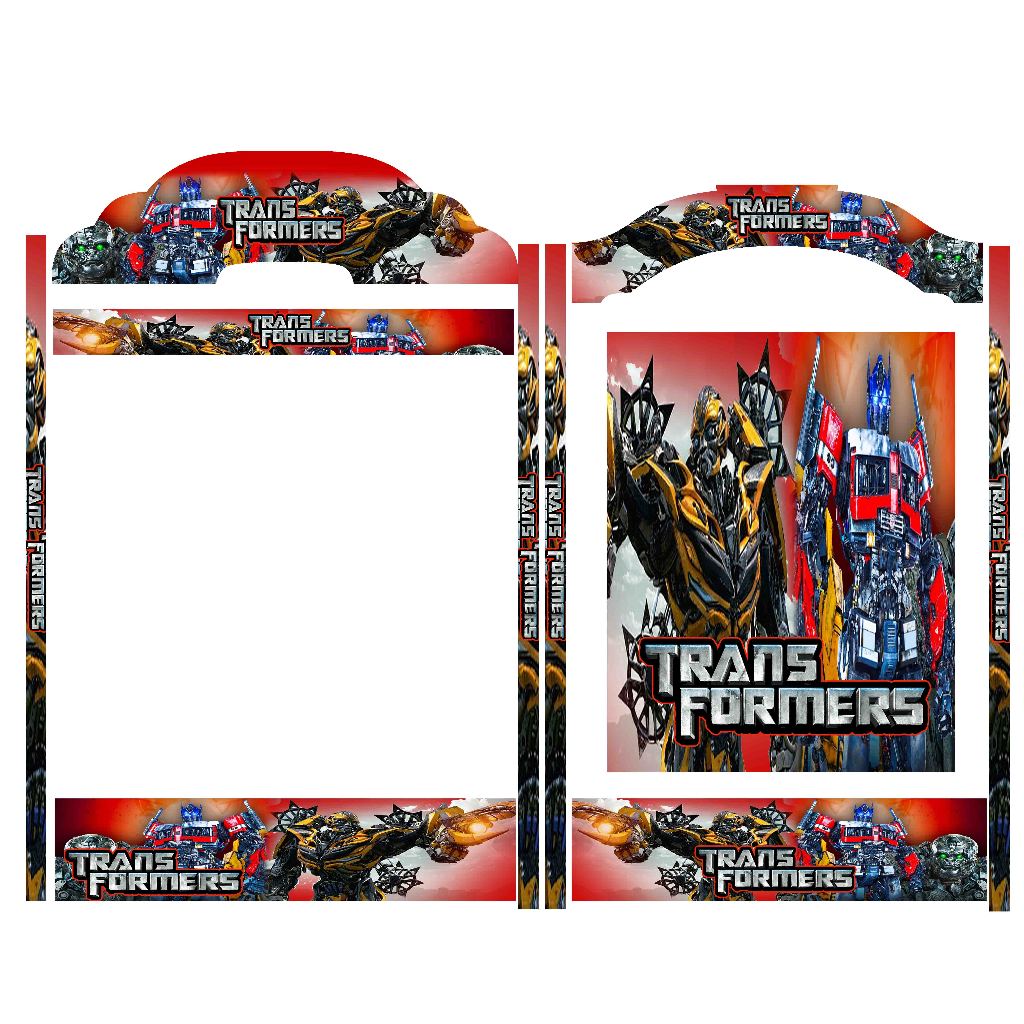 STIKER DECAL SANGKAR BURUNG MODEL KIPASAN MOTIF TRANSFORMER MERAH