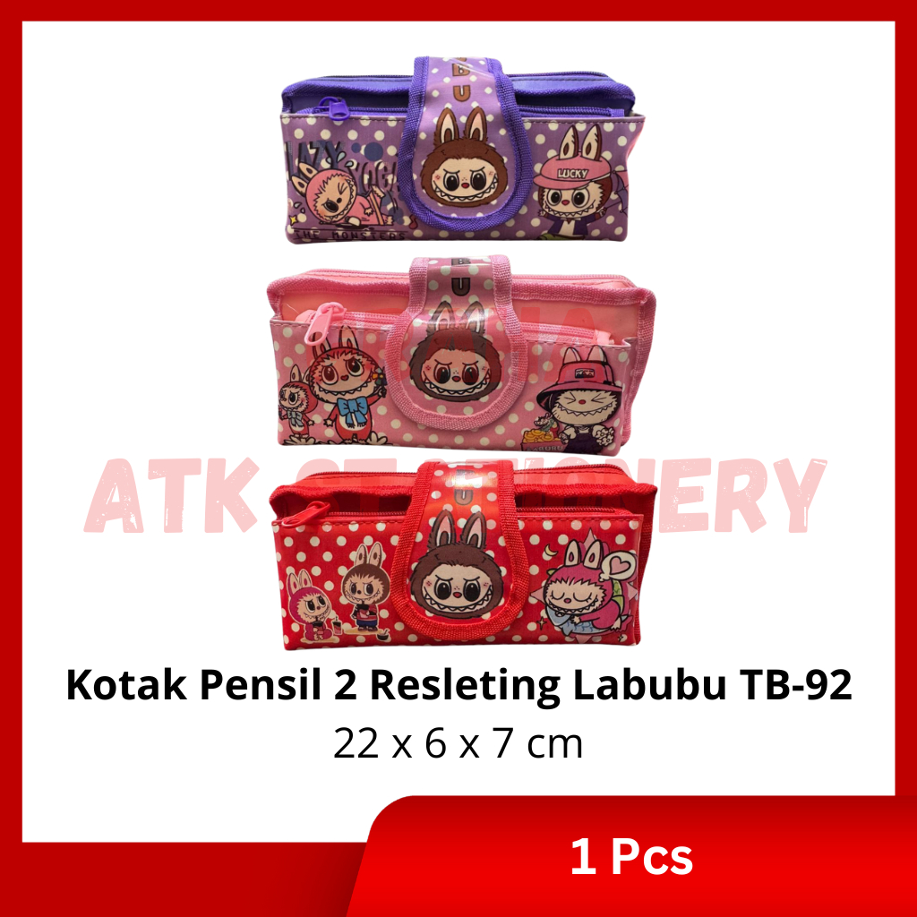 

Kotak Pensil 2 Sleting Labubu TB-92 / Tempat Pensil / Pencil Case 2 Sleting Labubu TB-92