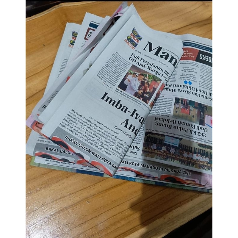 koran bekas seperti baru