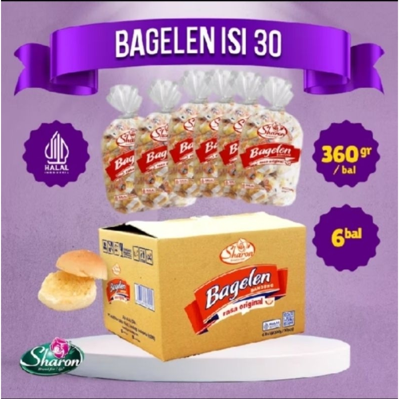 

1 dus isi 6 bal x 30 pcs kue kering bagelen Sharon aneka rasa