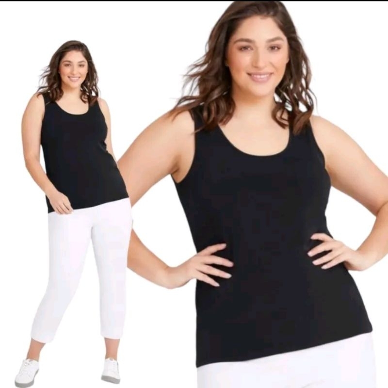 Tanktop Jumbo Polos | Camisol Wanita Jumbo | Singlet Wanita