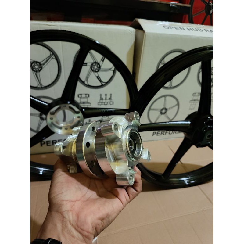 VELG MX KING 125Z ENKEI S6 CNC CUSTOM HUB 160/160-17 ENKEI SPORT RIM OPEN HUB MX KING