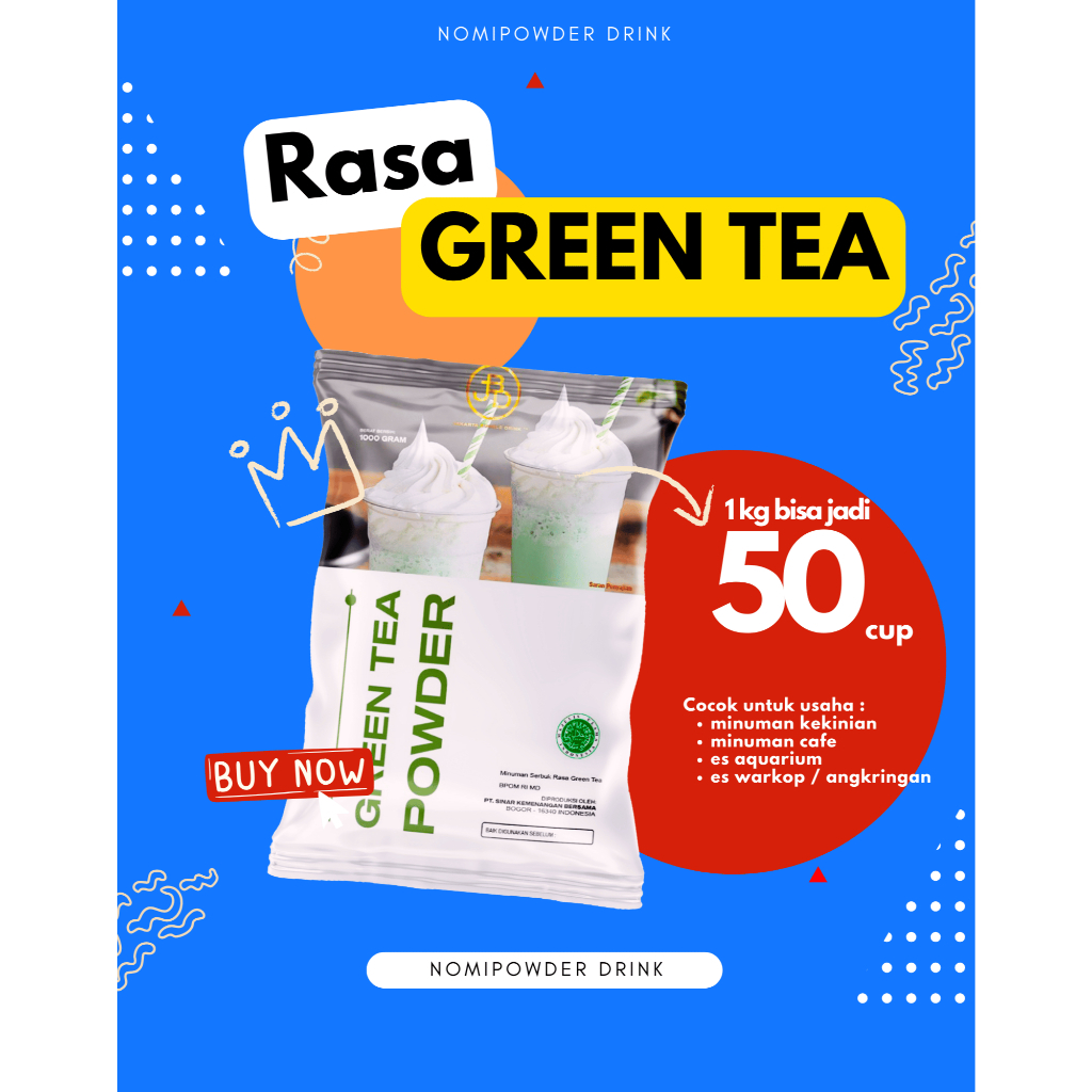 

Bubuk Minuman Premium GREENTEA -Jakarta Bubble Drink | BPOM&HALAL