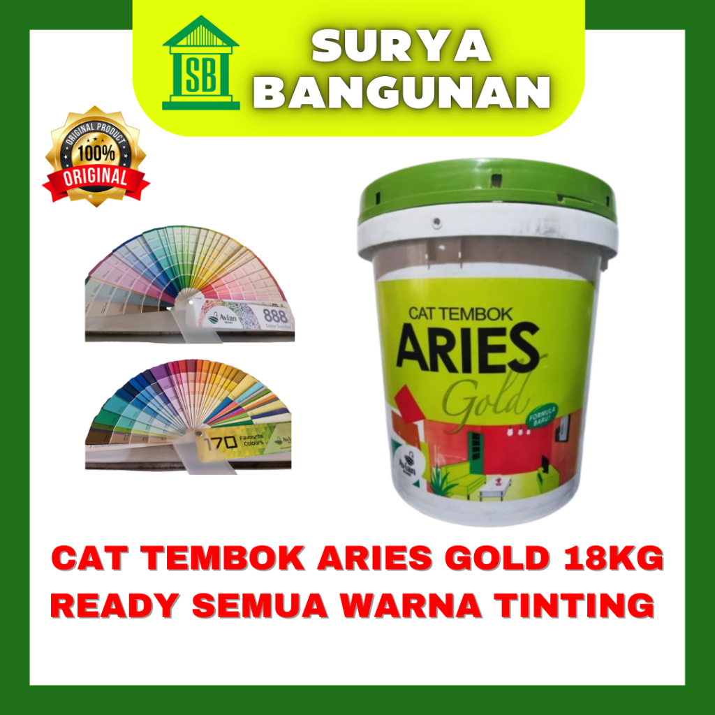 CAT TEMBOK ARIES GOLD 18KG / CAT TEMBOK MURAH 18KG