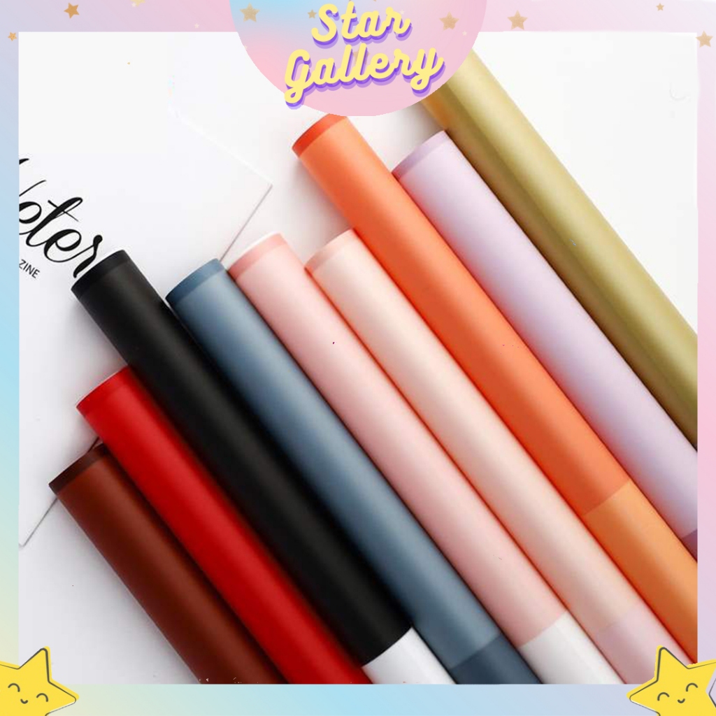 

(1 PACK ISI 20 LEMBAR) Kertas Buket Bunga List Warna Bi Colour Flower Wrapping Paper Cellophane KB6024