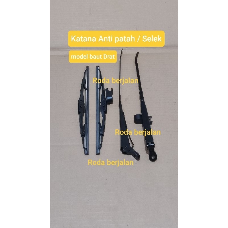 wiper arm / gagang wiper Jimmy katana anti patah / selek model baut drat 1set