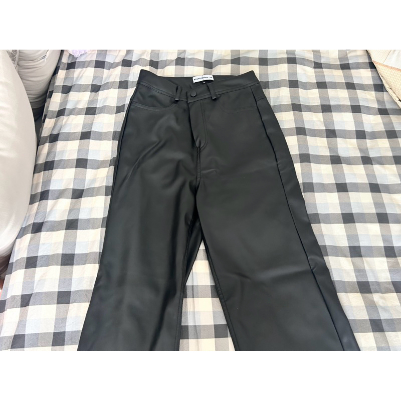 Black Leather tight pants preloved