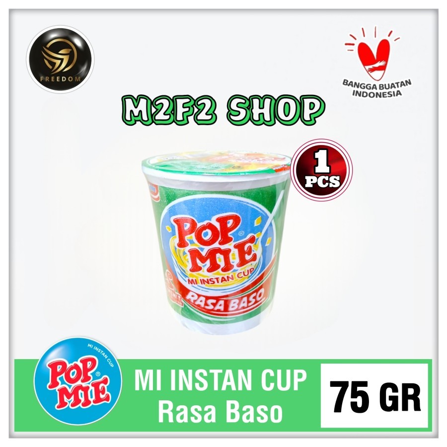 

POP MIE | Mi Instan Cup Kuah Rasa Baso - 75 gr (Kemasan Satuan)