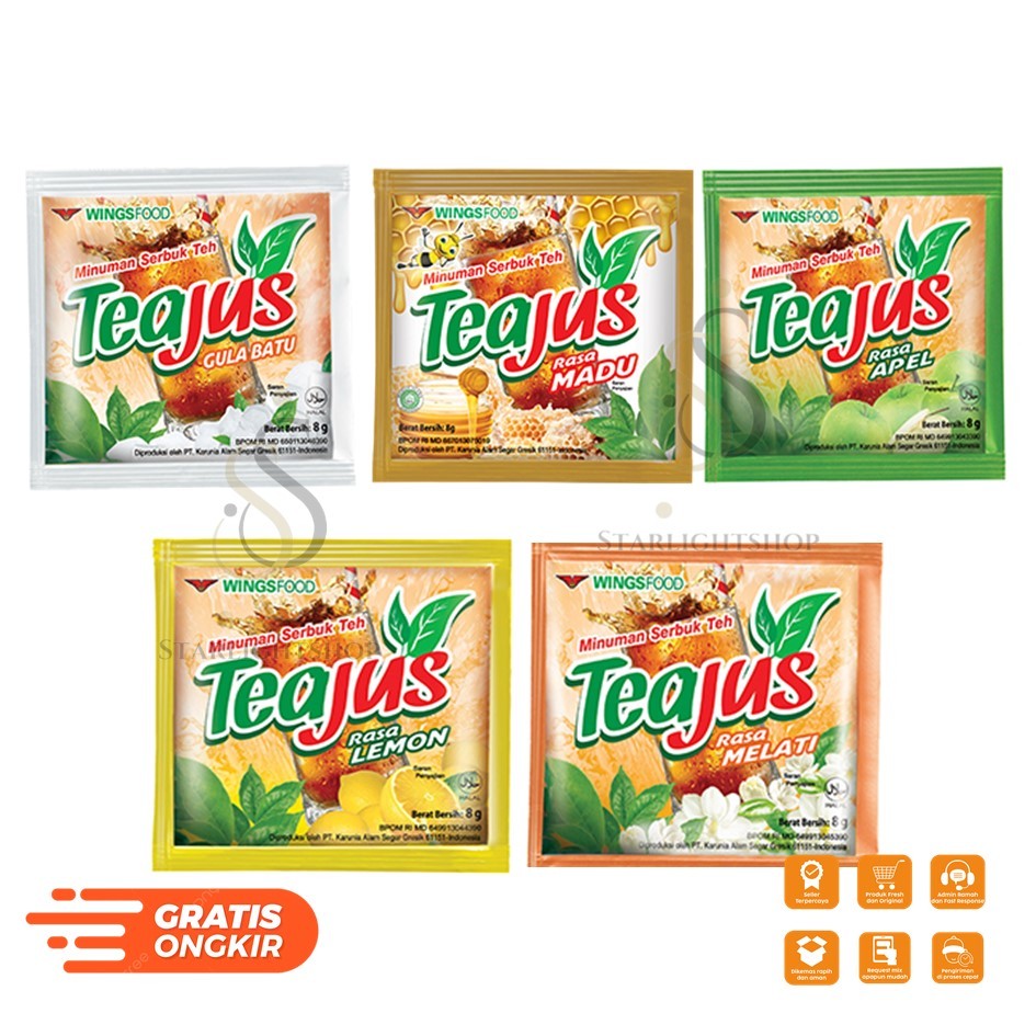 

TEAJUS / TEH JUS / MINUMAN SERBUK / TEH JUS 1 RENCENG 10 PCS