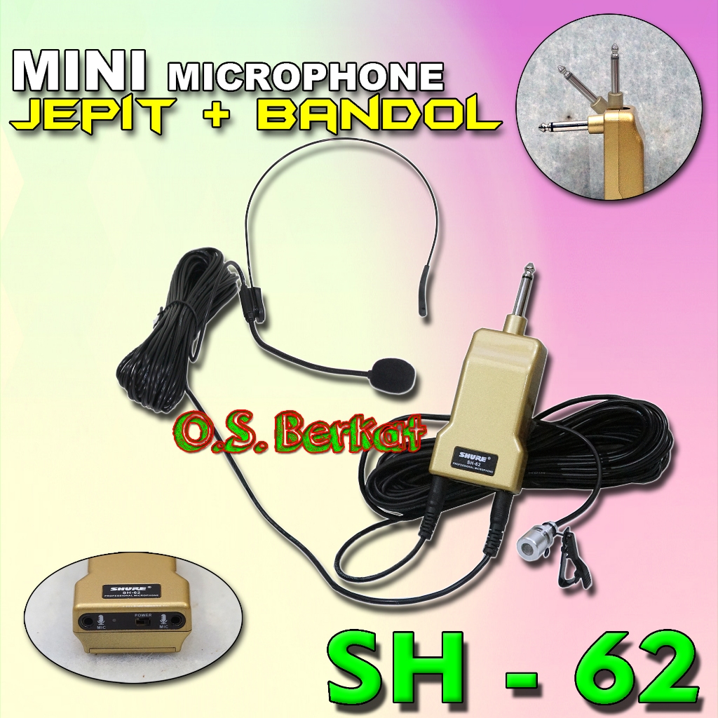 Mic Jepit Baju SH-62 - Mic Bandol Condensor SH 62 - Mic Jepit Colar / Mic Headset SH - 62