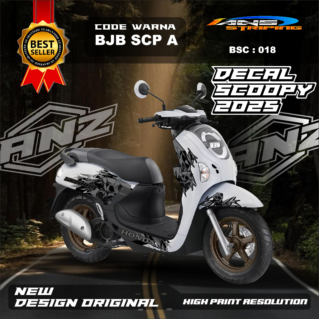 BSC 018 - DECAL COSTUM SCOOPY TERBARU SCOOPY 2025 NEW DESAIN