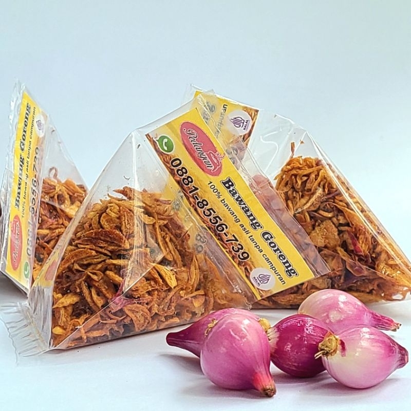 

PEDANGAN, BAWANG GORENG asli tanpa campuran tepung, tanpa msg, tanpa pengawet. 50 gram