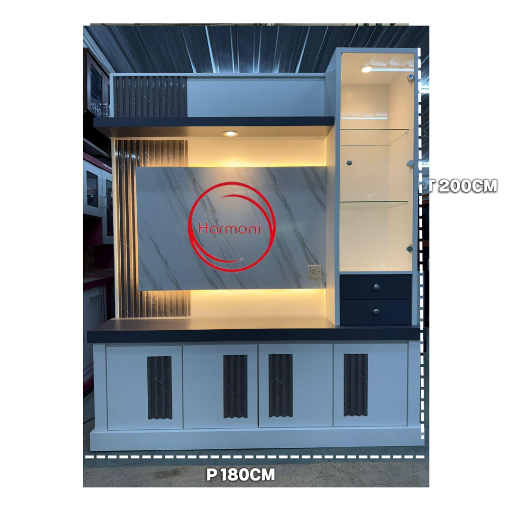 BUFET TV BACKDROP LAMPU HPL RAK TV BACKDROP RAK TV BACKDROP LAMPU FREE ONGKIR SERANG KOTA