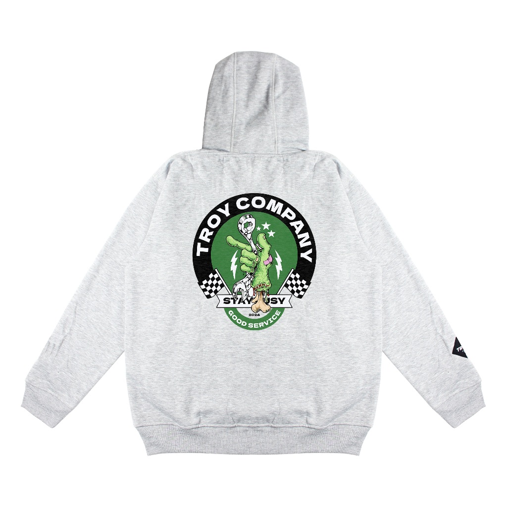Troy Company Hoodie Zipper Grey Misty Good Service - Hoodie Zipper Hoodie Abu Misty ZHD 2923