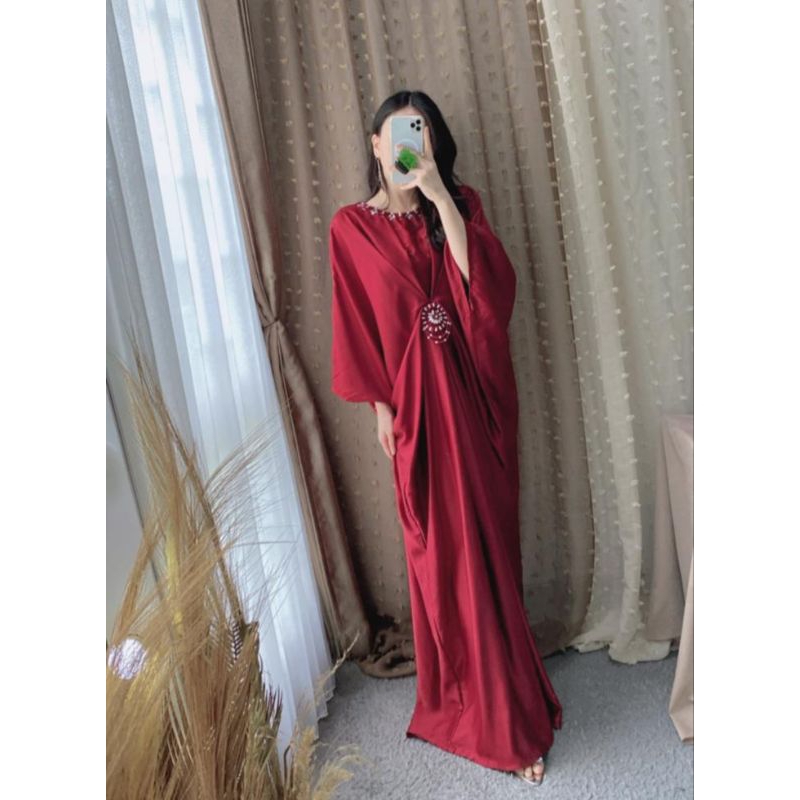 Nazella Kaftan || Kaftan Lebaran || Kaftan Satin || Kaftan Mutiara || Kaftan Premium || Kaftan Jumbo