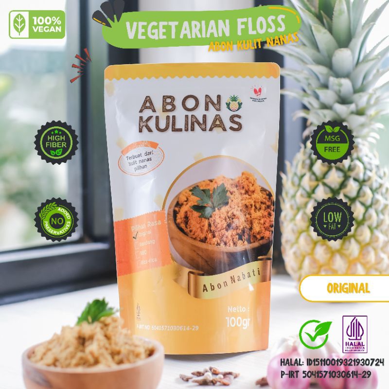 

Abon Vegetarian - Abon Nabati dari Kulit Nanas Asli ( Variant Original) Kaya serat Tanpa pengawet sehat Halal Oleh Oleh Asli Jambi