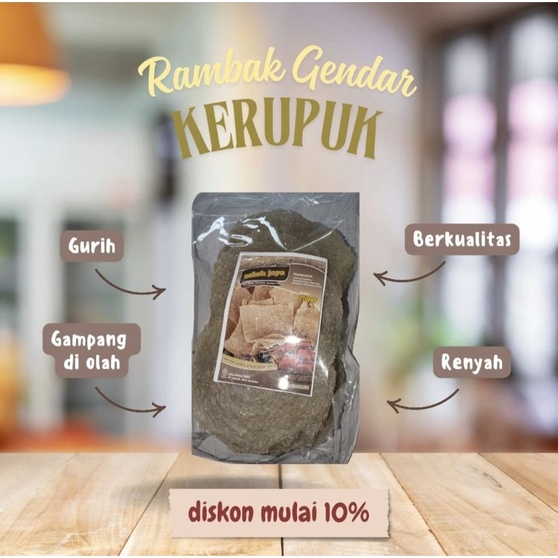 

krupuk gendar/ krupuk rambak dari nasi cap Perahu layar 250gr