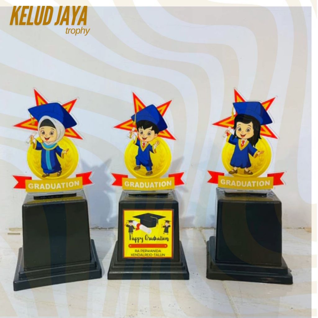 Piala Wisuda TK Model Bintang Plakat Wisuda Anak Model Bintang Toga Piala Wisuda Akrilik Custom