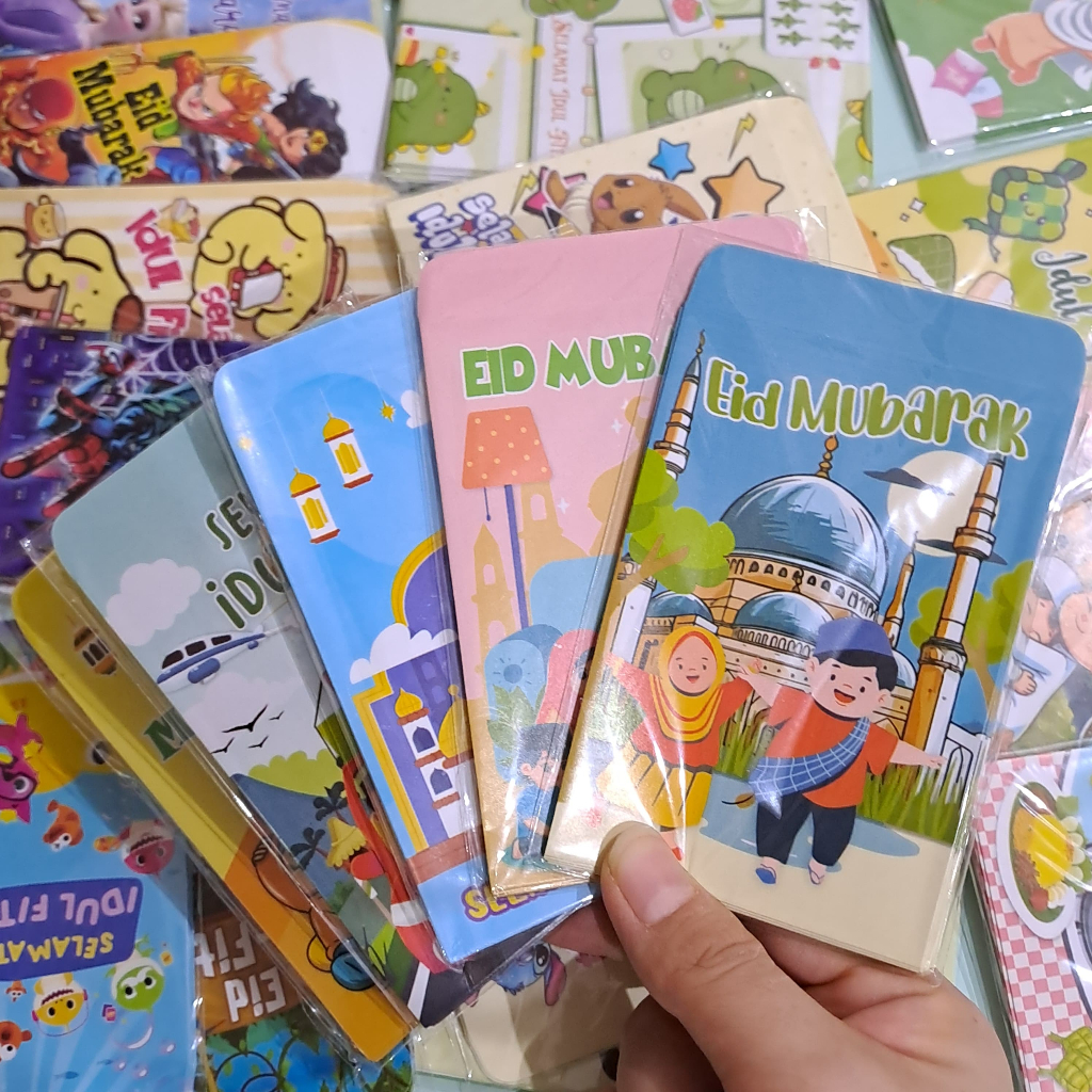 

(Buy 10 Pack FREE 1)Amplop Lebaran Idul Fitri Eid Mubarak Size M Medium Anak Remaja Resmi