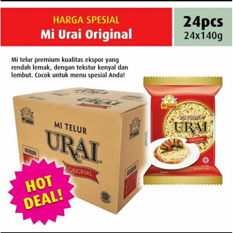 

( 1 Dus ) Mie Telur Urai Original Burung Dara Isi 24 Pcs