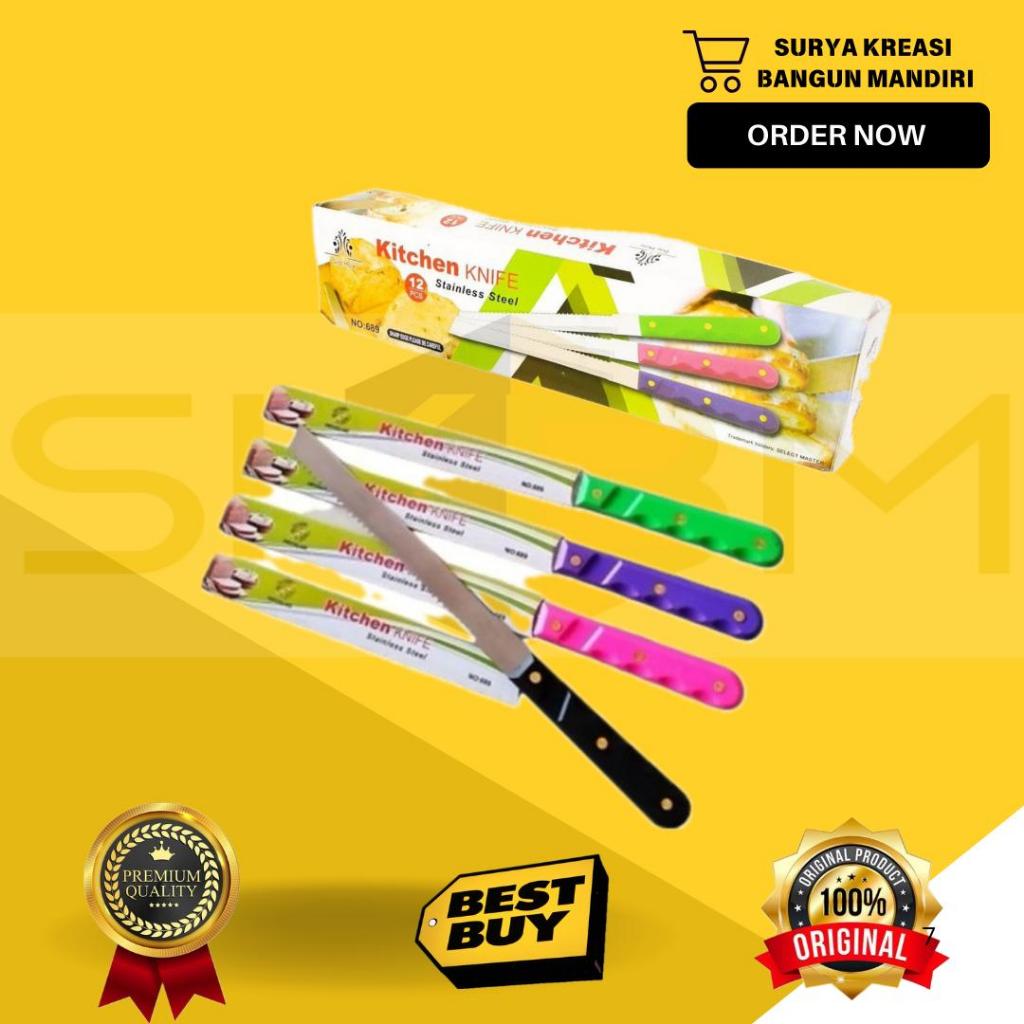 PISAU ROTI - PISAU PEMOTONG ROTI - PISAU PEMOTONG BOLU - BREAD KNIFE - PISAU KUE - PISAU PANJANG