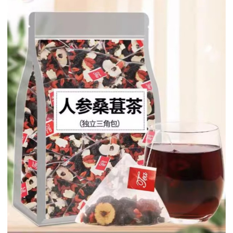 

Teh Ginseng, Black Wolfberry, Black Mulberry, Wolfberry, Jujube - Teh Lima Harta Karun, Teh Kesehatan Larut Malam Pria Dan Wanita