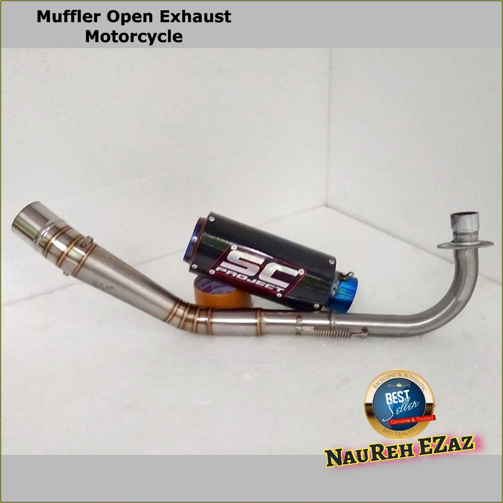 SC Karbon muffler open exhaust Wave Dash Srl Ex5 Engine 100 110 115 125 Motorcycle