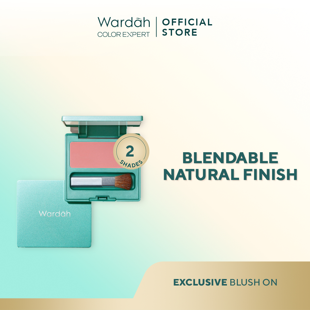WARDAH Exclusive Blush On - Warna Intense dan Tahan Lama - Tekstur Smooth Silky Mudah Digunakan - Ha