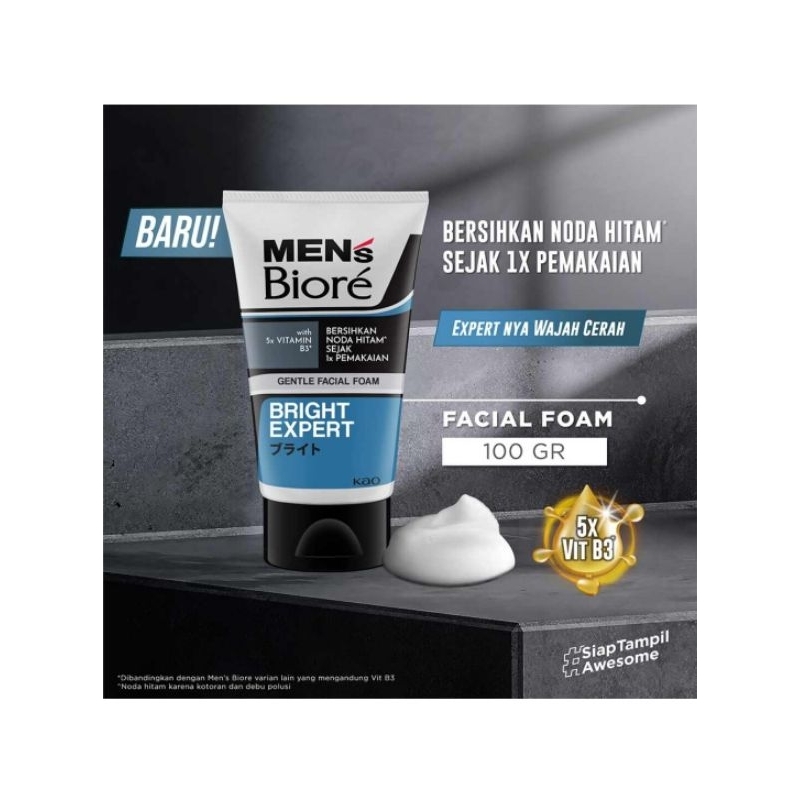 MEN'S BIORE BRIGHT EXPERT, BRIGHT OIL CLEAR, ACNE BACTERIOR, COOL OIL CLEAR, BRIGHT ENERGY
