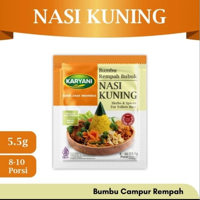 

Karyani bumbu rempah instan nasi kuning