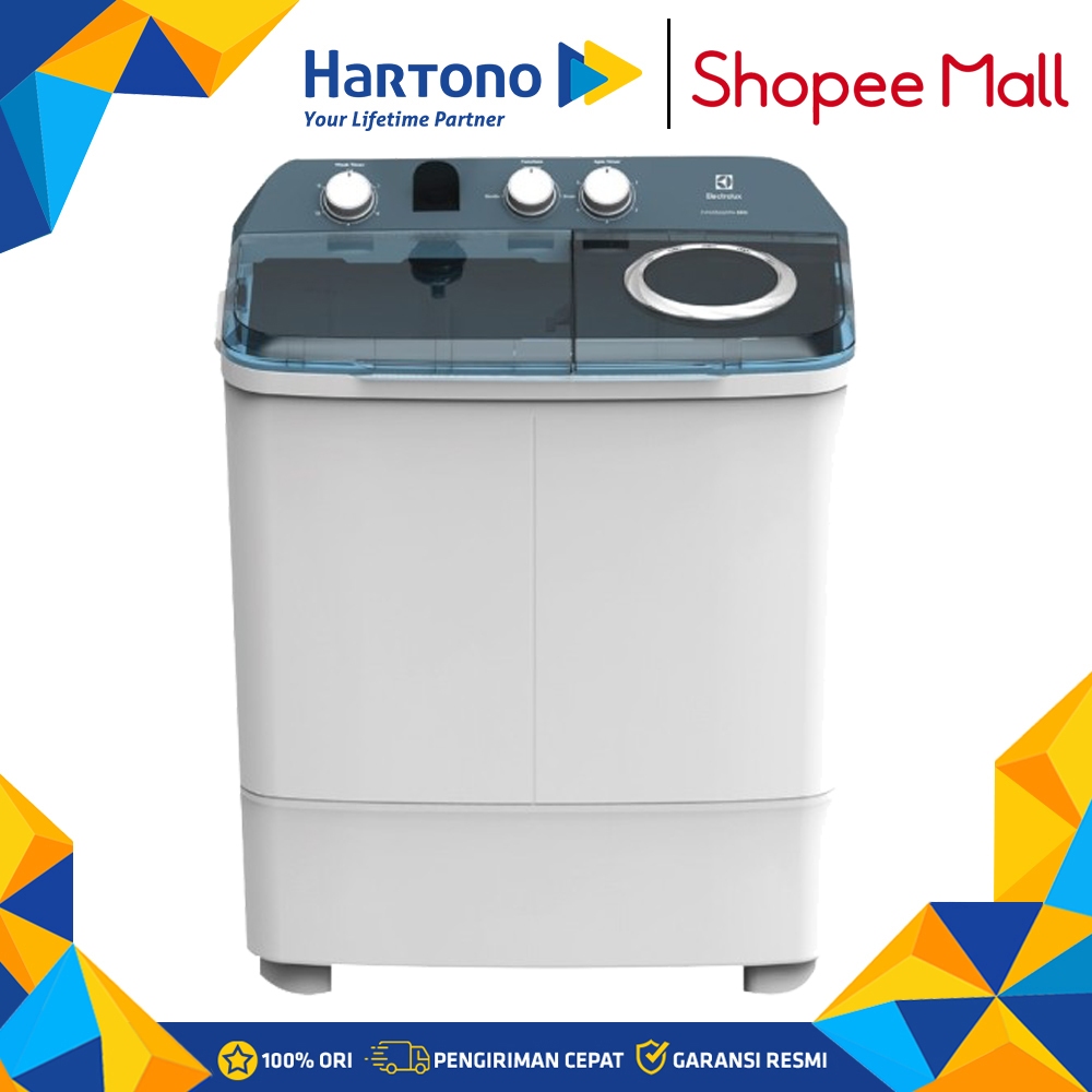 Electrolux Mesin Cuci 2 Tabung Semi Twin Tub Auto Washer EWS11262WA /EWS11262 WA / EWS 11262 WA
