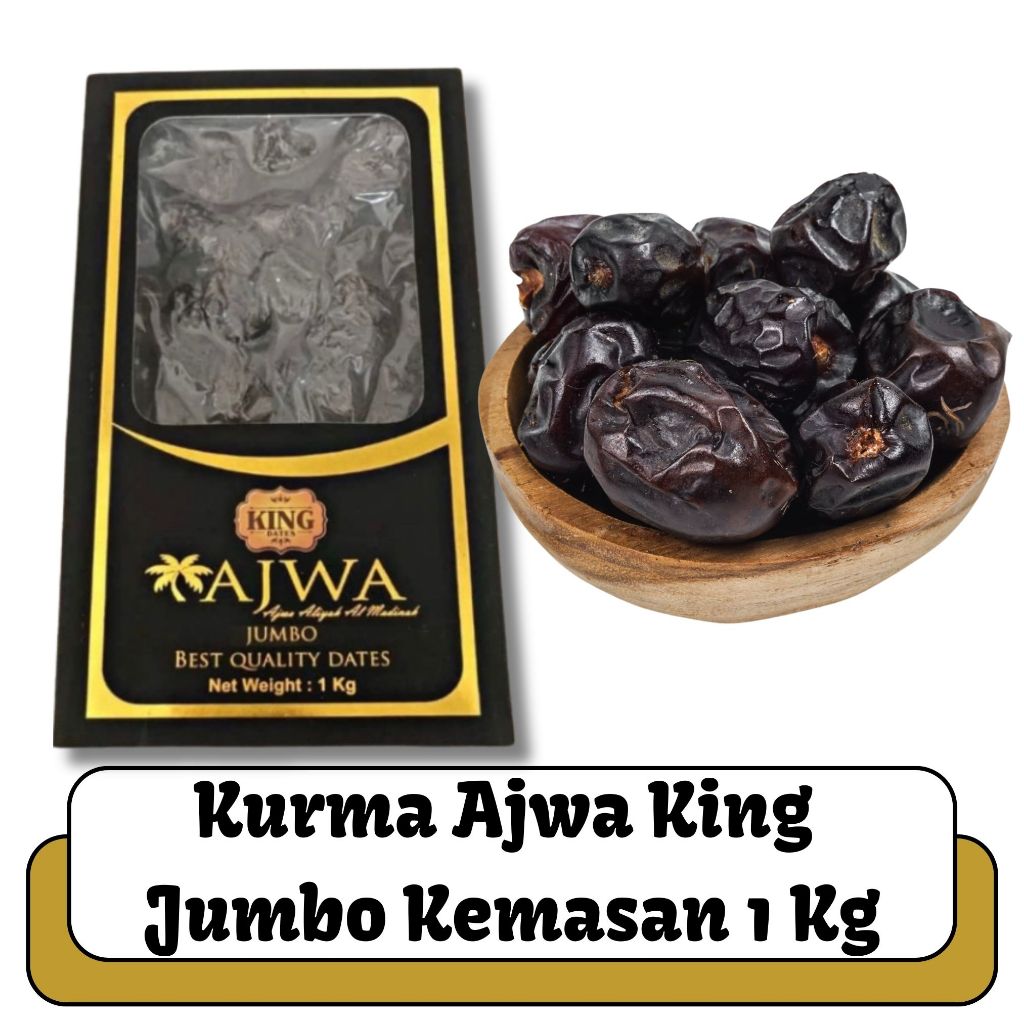 

OLEH OLEH HAJI DAN UMROH ASLI ORIGINAL KURMA AJWA KING JUMBO 1KG I KURMA AJWA SYIFA HERBAL I KURMA AJWA AL MADINAH 1KG KESUKAAN NABI