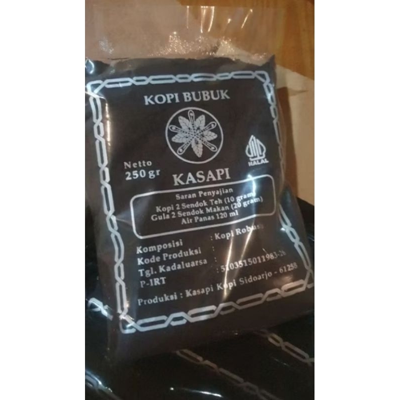 

kopi bubuk hitam KASAPI 250 gram