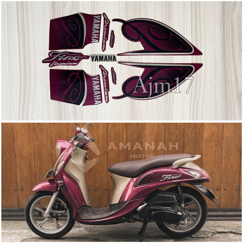 STICKER STRIPING MOTOR FINO PREMIUM 2018 UNGU VIOLET