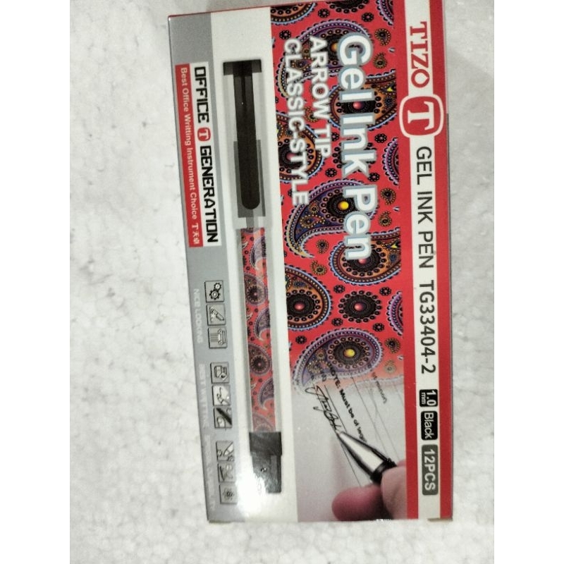 

PEN GEL TG33404 HITAM.BATIK MERK TIZO PEN GEL TANDA TANGAN PEN GEL BATIK