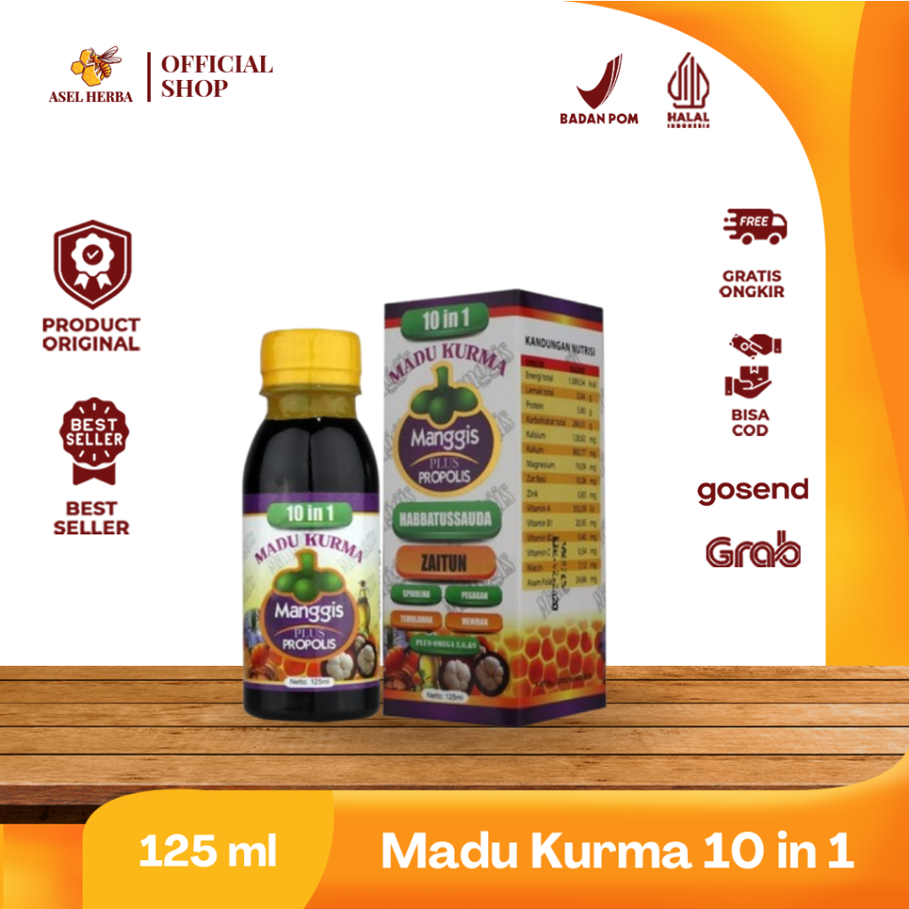 

KURMA MANGGIS - Madu Kurma Manggis Plus Propolis 10 in 1 125ml
