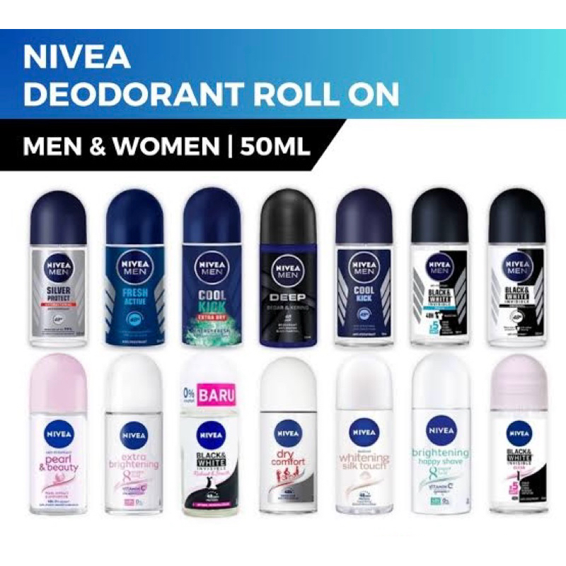 Nivea Deodorant Roll On. Nivea Deodorant Hijab Active, Nivea Deodorant Pearl & Beauty, Nivea Deodora