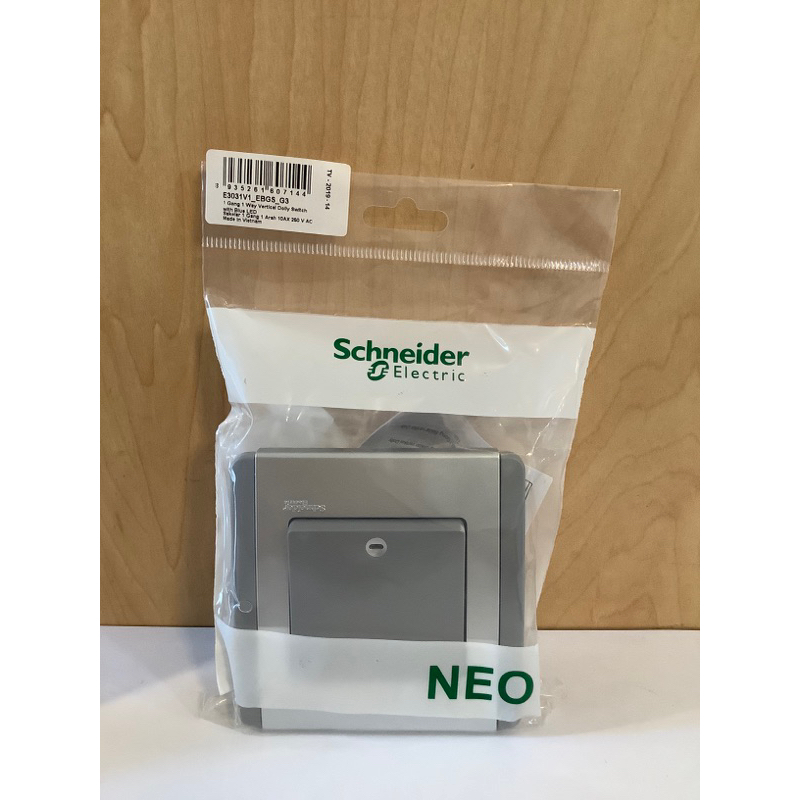 Saklar Engkel Schneider NEO Vertical Abu-Abu