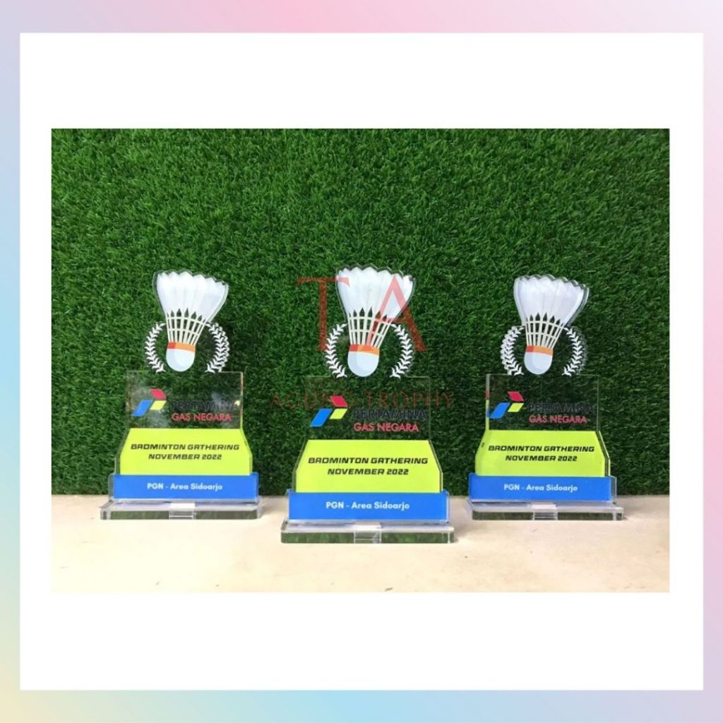 Plakat Badminton Plakat Bulutangkis Piala Badminton Piala Bulutangkis Akrilik