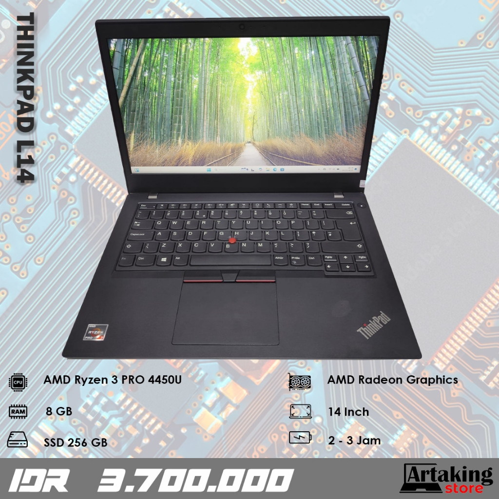 LenovoThinkpad L14 - Ryzen 3 Pro - Ram 8 GB - SSD 256 GB