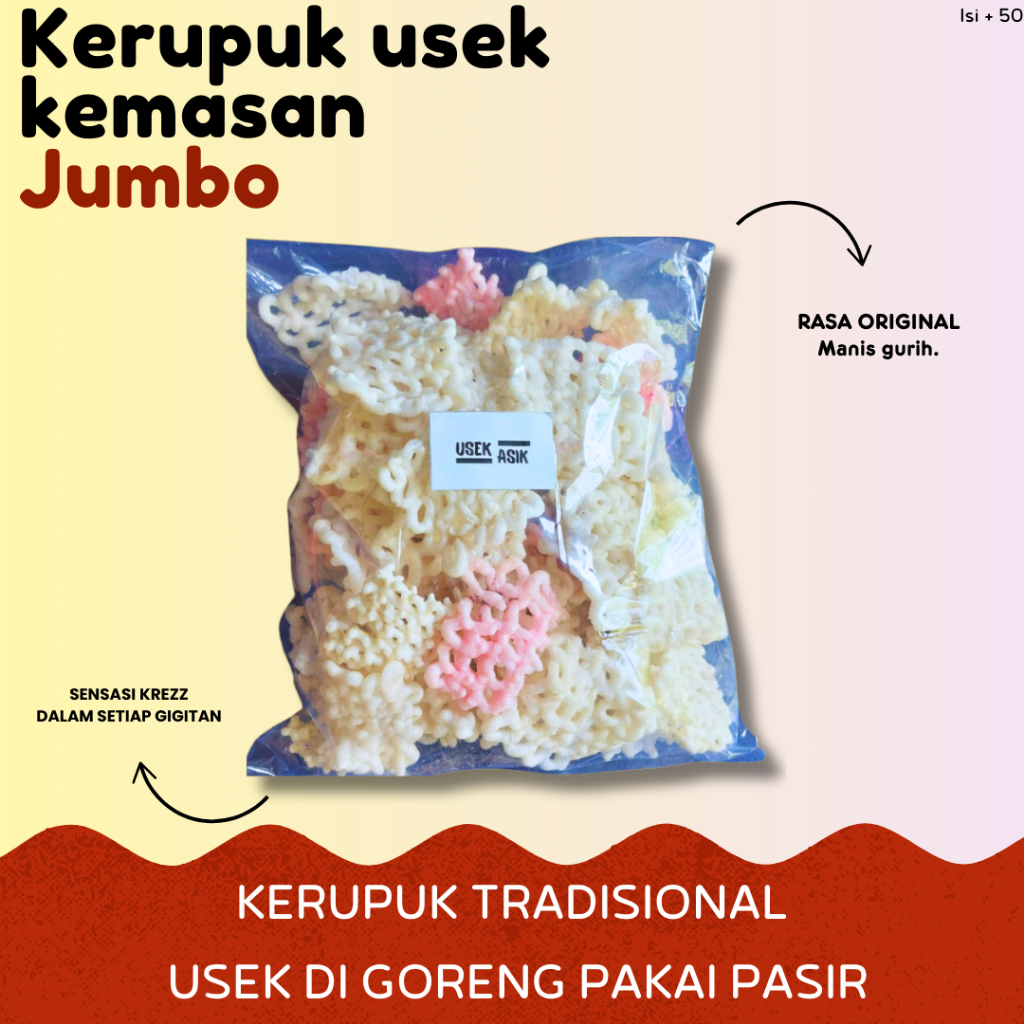 

Kerupuk Usek Pasir kerupuk usek goreng pasir kemasan jumbo