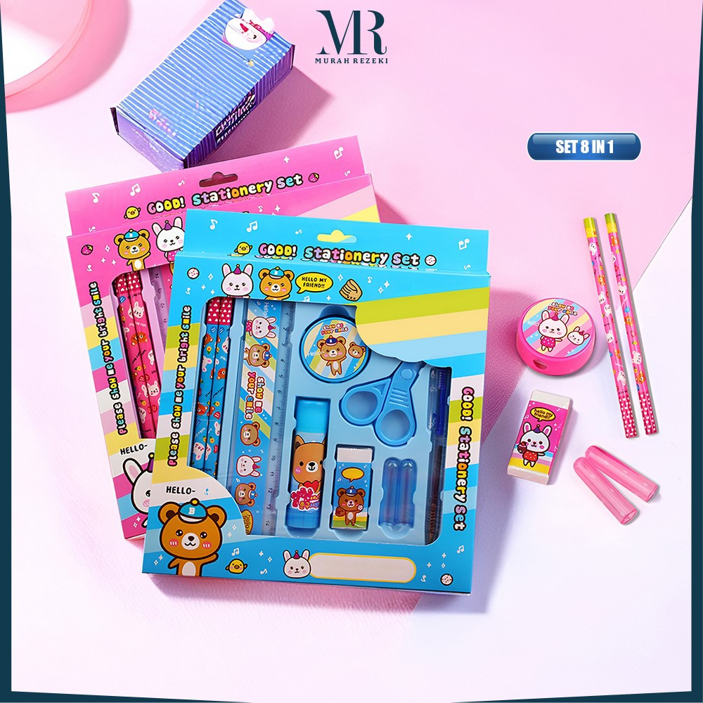 

Alat Tulis Set Anak 8IN1 Karakter Set School Supplies for Child / Paket Alat Tulis Anak TK / Gift Kids Stationery MR A26