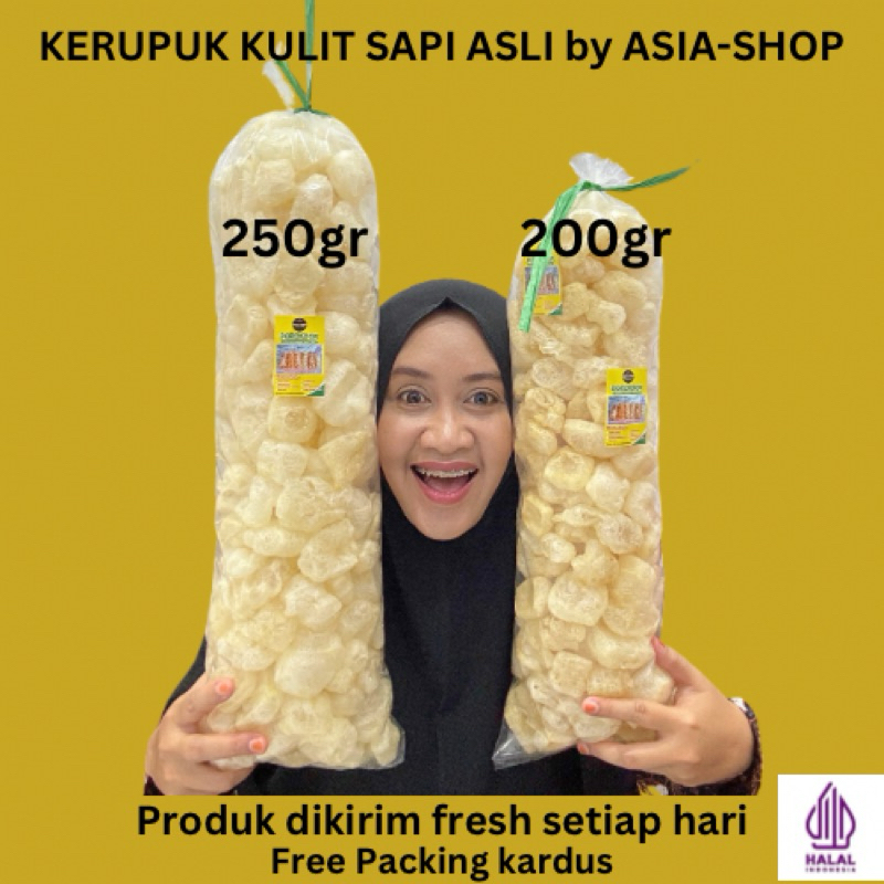 

250gr KERUPUK RAMBAK KULIT SAPI ASLI HALAL VIRAL ASIA-SHOP