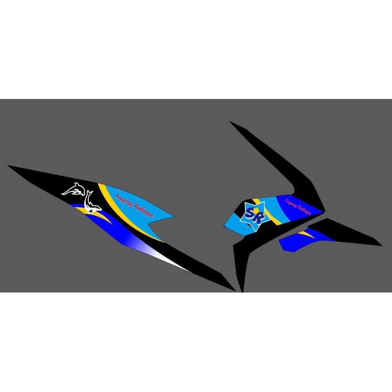 STRIPING TRANSPARAN BEAT DELUXE LIVERY BUS SUGENG RAHAYU