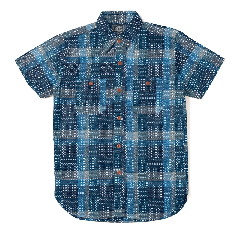 Studio D'Artisan Noragi Sashiko Short Sleeve Shirt