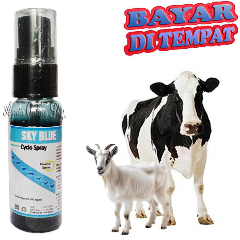 Obat Sapi Kerbau Kambing SKY BLUE Penghilang Koreng Luka Borok Jamuran