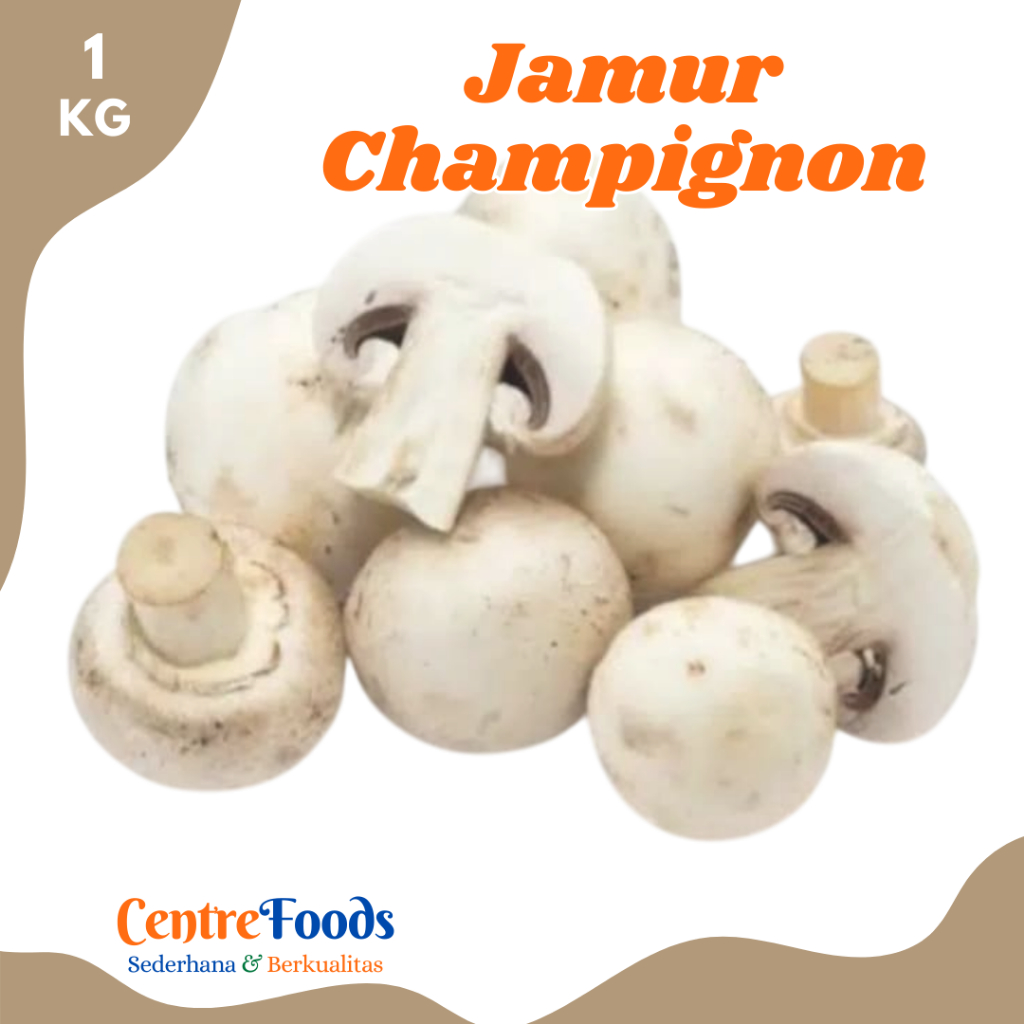 

JAMUR Champignon - Jamur Kancing Fresh | 1.000gr [ Harga Per KG ]