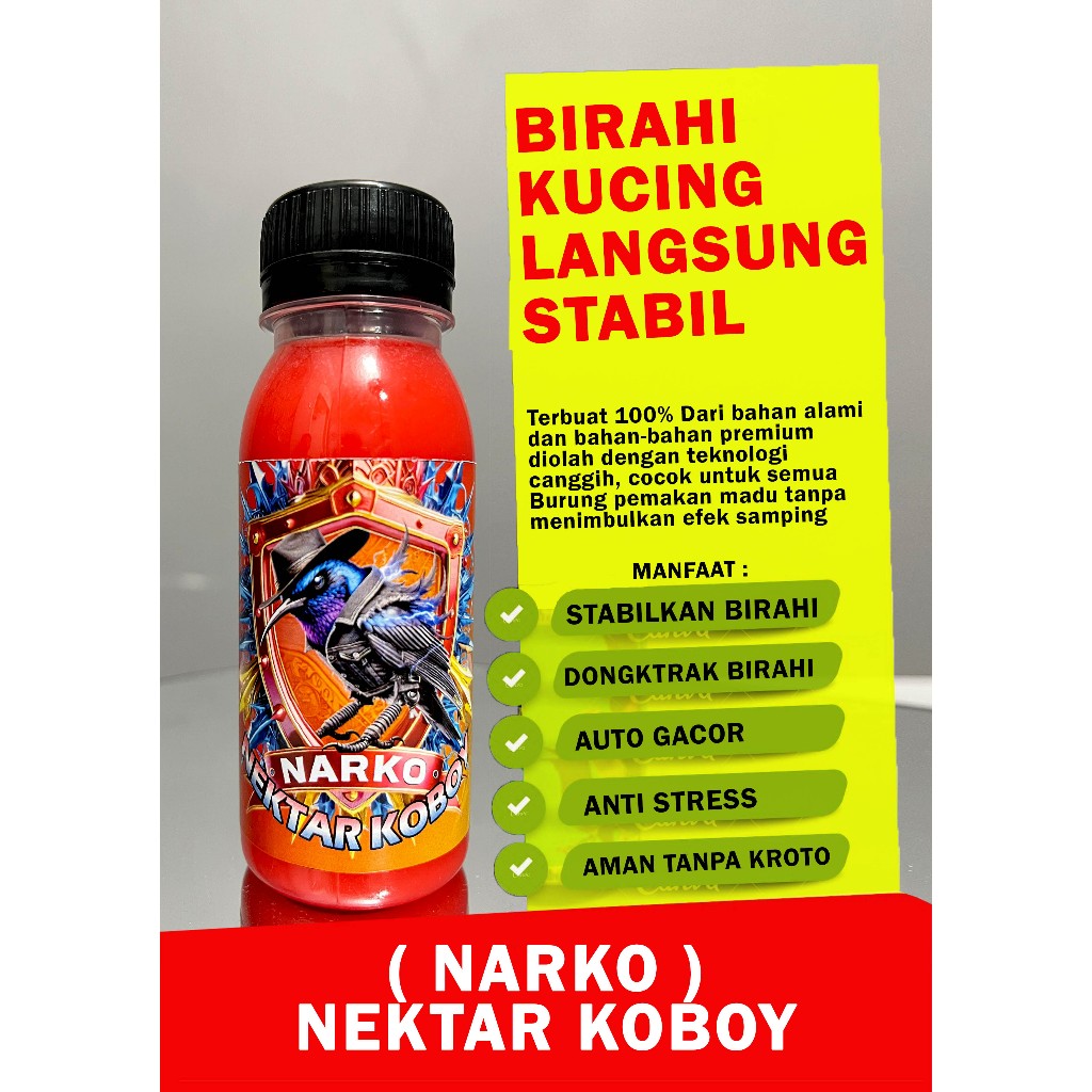 NEKTAR KOBOY AMAN TANPA KROTO UNTUK BURUNG KOLIBRI