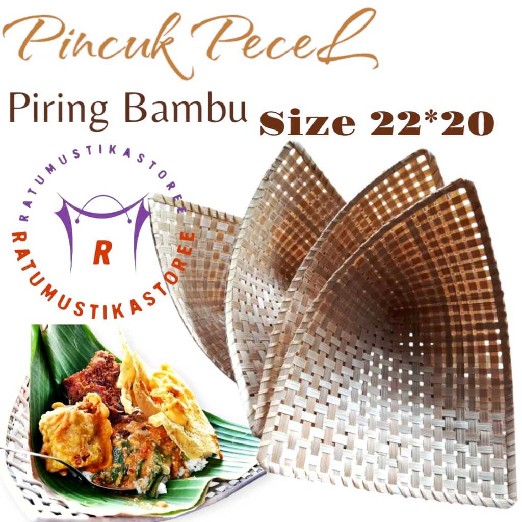 PINCUK BAMBU PINCUK PECEL PIRING PECEL BAMBU ANYAMAN BAMBU  PIRING TRADISIONAL